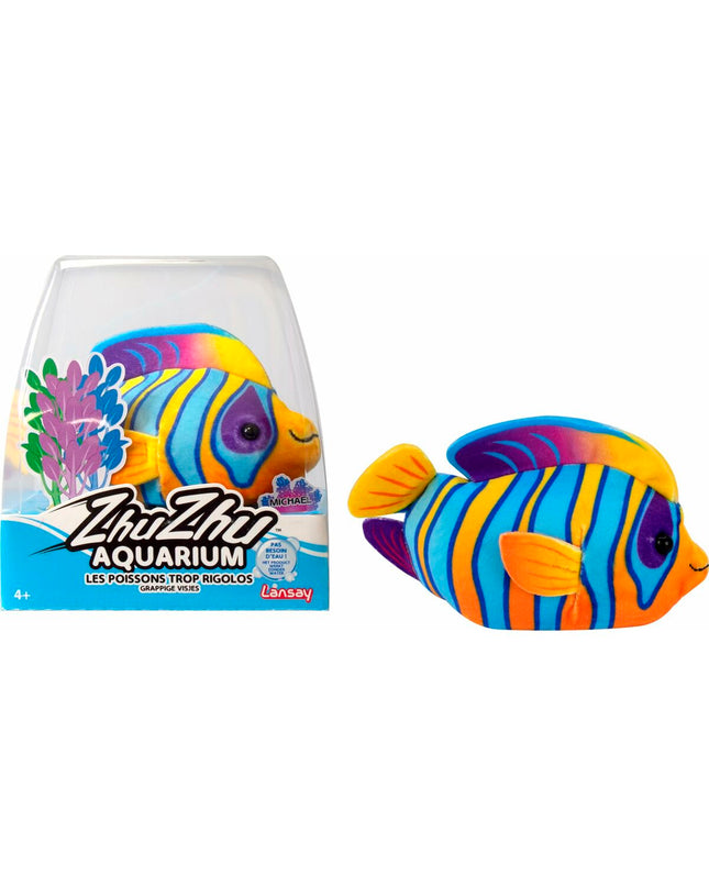 Lansay Zhu Zhu Aquarium Crystal Le Poisson Ange Royal electronic toy, 9x15x14 cm with colorful fish and aquarium design.