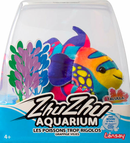 Lansay Zhu Zhu Aquarium Sebastien the Mandarin Fish toy, electronic pet playset, 9 x 14 x 14 cm, colorful aquatic-themed design.