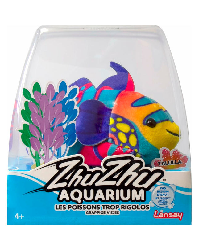 Lansay Zhu Zhu Aquarium Sebastien the Mandarin Fish toy, electronic pet playset, 9 x 14 x 14 cm, colorful aquatic-themed design.