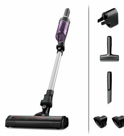 Rowenta Steelstofzuiger RH1129 100W with compact design and ergonomic handle, ideal for home cleaning and floor maintenance.
