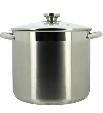 Menastyl stainless steel casserole pan with lid, ideal for cooking and kitchen use, showcasing a sleek, durable design.