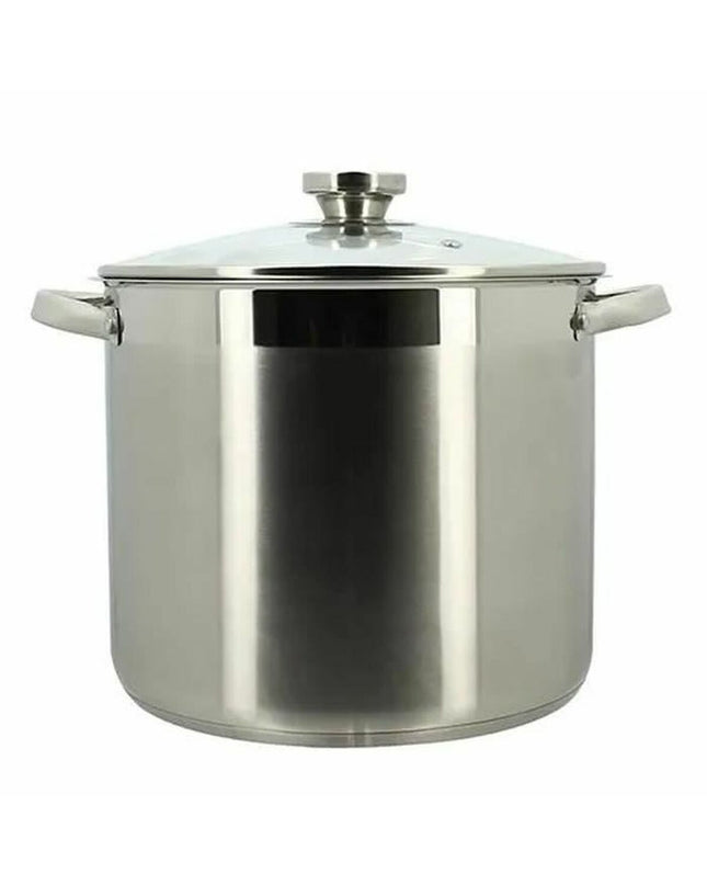 Menastyl stainless steel casserole pan with lid, ideal for cooking and kitchen use, showcasing a sleek, durable design.