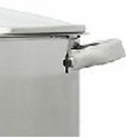Menastyl stainless steel casserole pan with lid, ideal for home cooking, shown with a shiny stainless steel finish