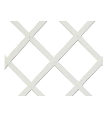 Nortene Trelliflex Wit PVC rooster garden outdoor decoration, 1 x 2 meters, outdoor garden decor with white PVC trellis.