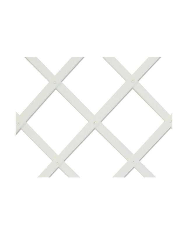 Nortene Trelliflex Wit PVC rooster garden outdoor decoration, 1 x 2 meters, outdoor garden decor with white PVC trellis.