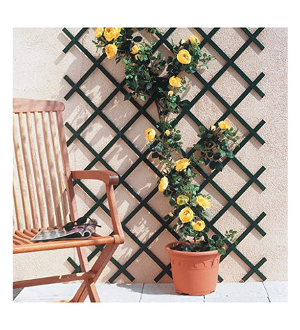 Nortene Rooster Trelliflex outdoor garden decoration, green PVC trellis panel with rooster design, 1 x 2 meters for outdoor decor
