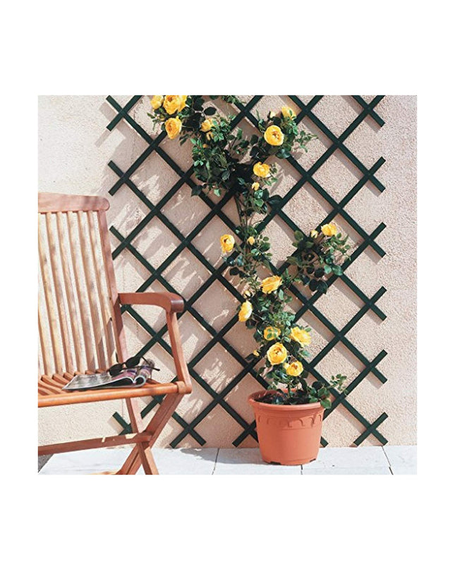 Nortene Rooster Trelliflex outdoor garden decoration, green PVC trellis panel with rooster design, 1 x 2 meters for outdoor decor