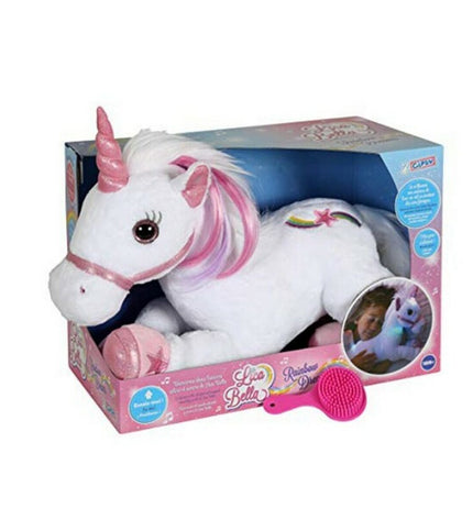 Gipsy Lica Bella Gipsy unicorn plush toy, white plastic soft stuffed animal with detailed features for children’s play.