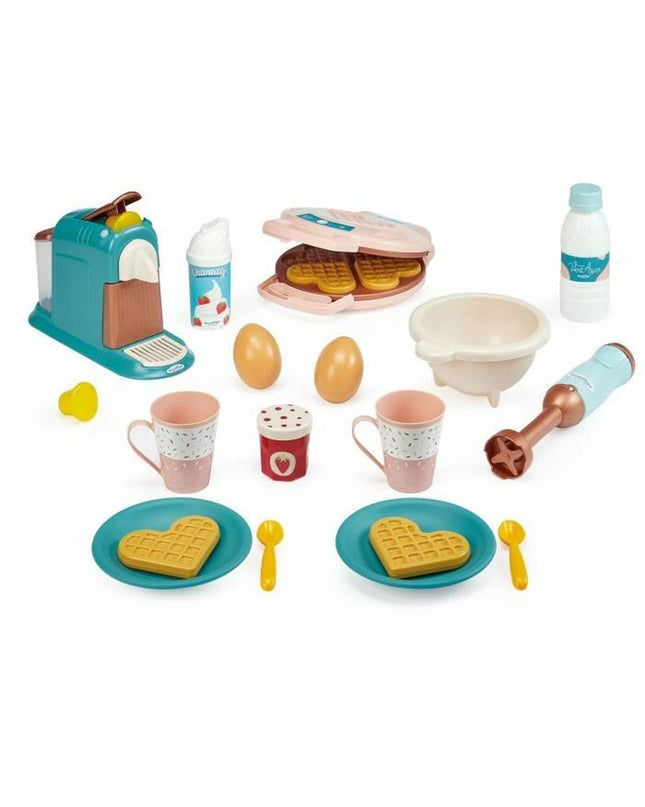 Ecoiffier Delicious Play Set with toy food and kitchen accessories for pretend cooking and meal play.