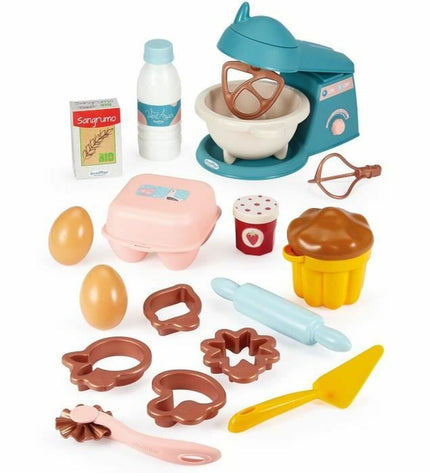 Ecoiffier Delicious Meal Set toy for pretend play, includes colorful plastic food and utensils for kids’ imaginative cooking games.