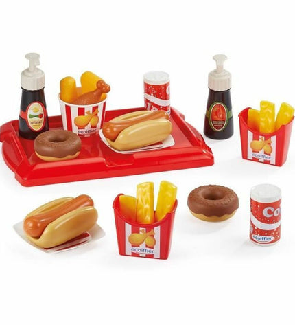 Ecoiffier Set Maaltijden Ecoiffier Delicious toy playset with pretend food and utensils for children.