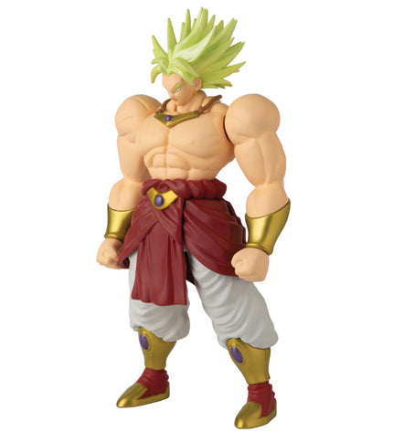 Bandai Dragon Ball Broly Super Saiyan action figure, 30 cm tall, with detailed features and poseable parts in vibrant colors.