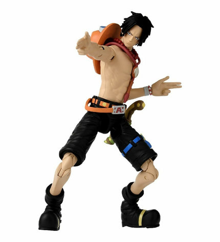 One Piece Bandai Anime Heroes Portgas D. Ace action figure, 17 cm tall, detailed plastic toy from the anime series.