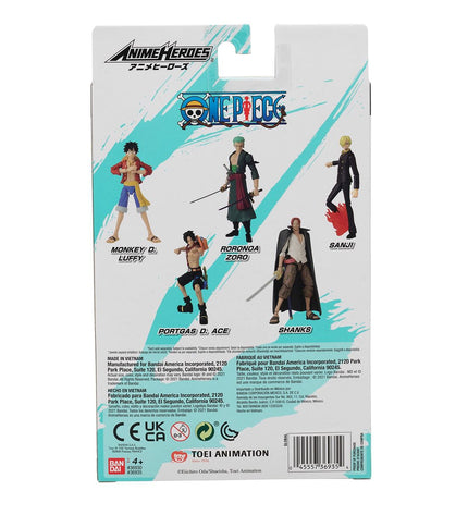 One Piece Anime Heroes Shanks action figure, 17 cm, Bandai collectible toy from the Speelgoed en games category.