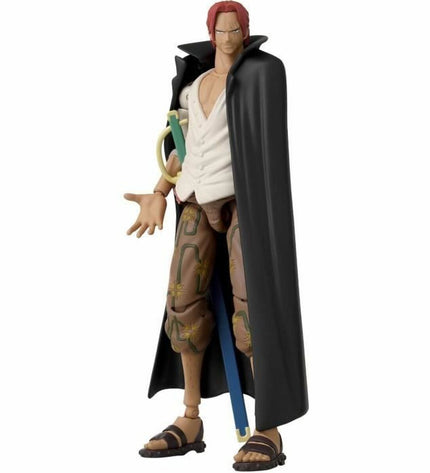 One Piece Anime Heroes Shanks action figure, 17 cm tall, collectible toy from Bandai with detailed pirate character design.