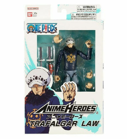 Bandai One Piece Trafalgar Law action figure, 17 cm tall, detailed anime hero toy from the popular Japanese manga series.