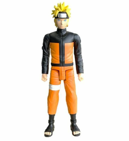 Bandai Naruto Uzumaki action figure from Ledenpop series, detailed toy doll with bright ninja costume and iconic pose.