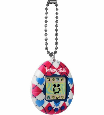 Tamagotchi Huisdier interactief speelgoed met Corazón de Argyle design, elektronisch huisdier in kleurrijk decor, 20x3x15 cm