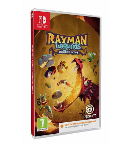Ubisoft Rayman Legends Definitive Edition Nintendo Switch game download code for electronic plug-and-play console.