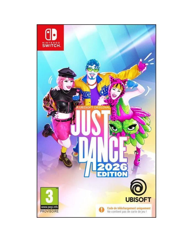 Ubisoft Switch video game cartridge for plug-and-play electronic gaming console, featuring colorful game artwork.