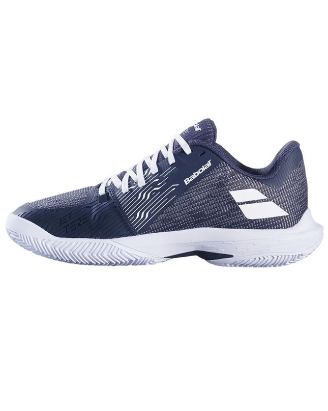 Gray Babolat Jet Tere 2 Clay tennis shoes for women, sport and outdoor footwear with breathable design and supportive sole.