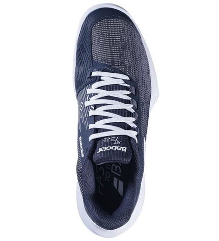 Gray Babolat Jet Tere 2 Clay tennis shoes for women, sport and outdoor footwear with breathable mesh and supportive sole.