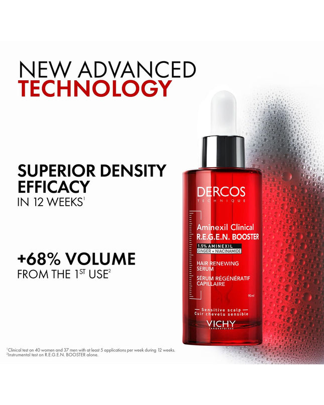 Vichy Dercos voedingssupplement in 90 ml bottle, health and personal care vitamin and mineral supplement product.