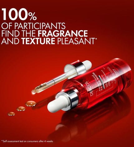 Vichy DERCOS dietary supplement in a 90 ml bottle, designed for health and personal care, with a sleek label and cap.