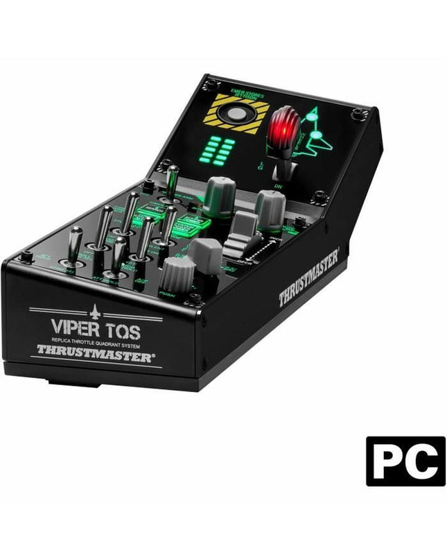 Thrustmaster gaming remote control in black for PC, electronic plug-and-play controller for consoles and gaming setups.