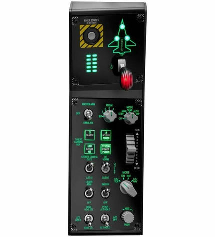 Black Thrustmaster gaming remote control for PC, plug and play electronic device with ergonomic design.