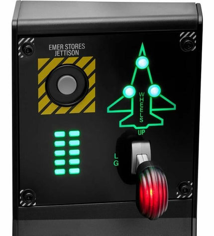 Black Thrustmaster gaming remote control for PC, plug and play electronic game console accessory.