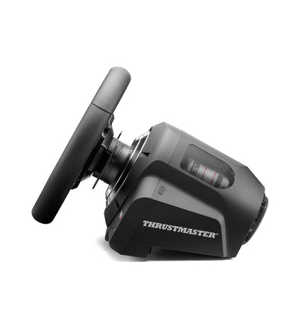 Black Thrustmaster 4160846 steering wheel for plug & play gaming consoles, featuring buttons and grips for immersive gaming experience.