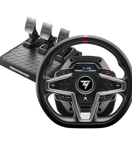 Thrustmaster Race stuurwiel for plug-and-play gaming consoles, electronic racing wheel with detailed controls and textured grip
