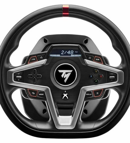 Thrustmaster Race stuurwiel for gaming consoles, plug and play electronic racing wheel with buttons and realistic grip.