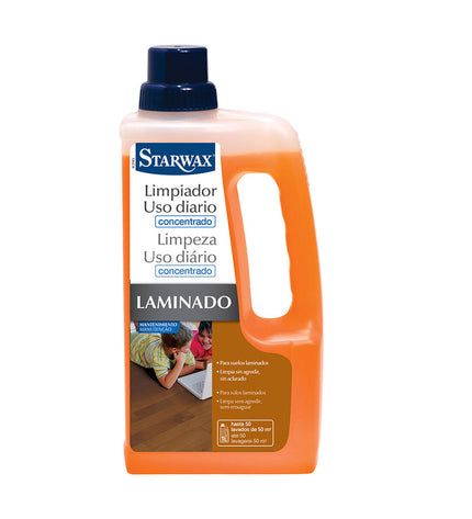 Starwax 1L gel floor cleaner for daily use, suitable for household and kitchen cleaning, shown in a cleaning setting