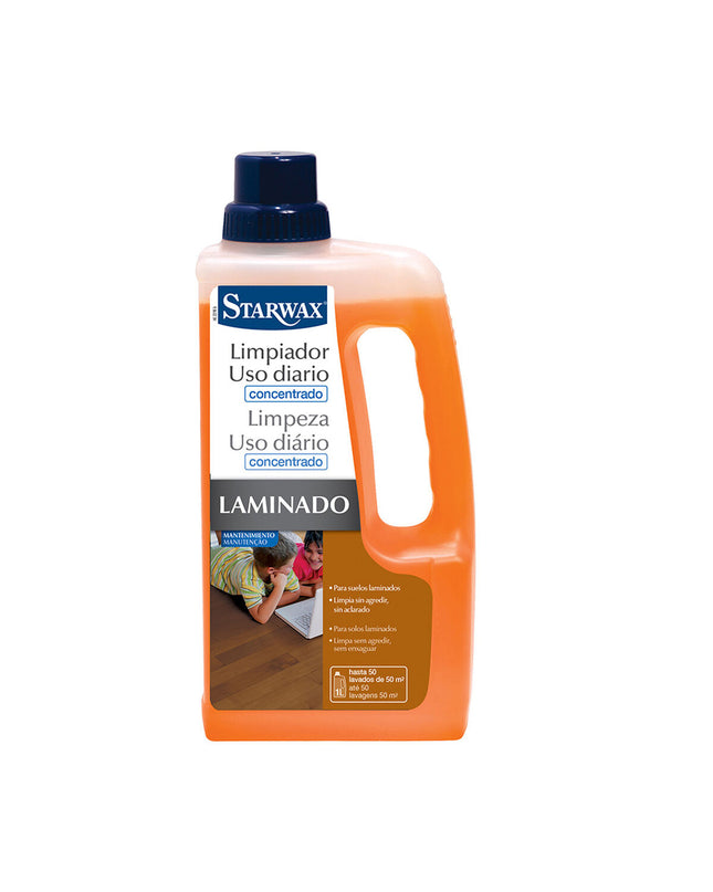 Starwax 1L gel floor cleaner for daily use, suitable for household and kitchen cleaning, shown in a cleaning setting