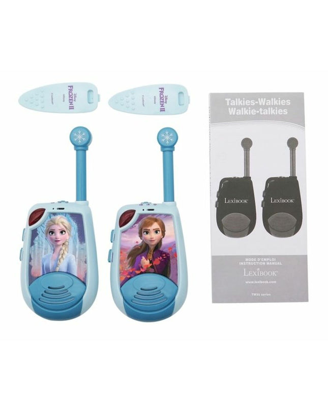 Lexibook The Queen of Snow 3D walkie-talkie, colorful electronic toy for kids, with snowflake design and playful features.