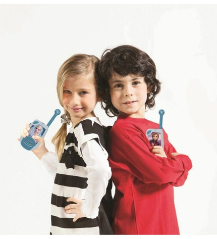 Lexibook Queen of Snow 3D walkie-talkie toy with colorful buttons and snowflake design, electronic toy for kids.