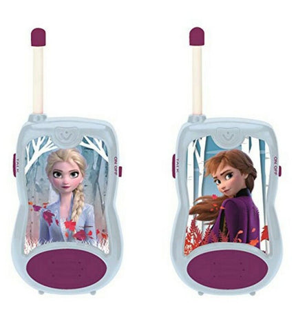 Lexibook Frozen The Queen of Snow walkie-talkie toy for kids, electronic toy with Frozen-themed design and push-to-talk feature.