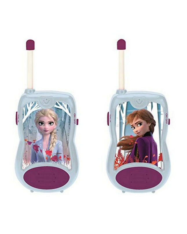 Lexibook Frozen The Queen of Snow walkie-talkie toy for kids, electronic toy with Frozen-themed design and push-to-talk feature.