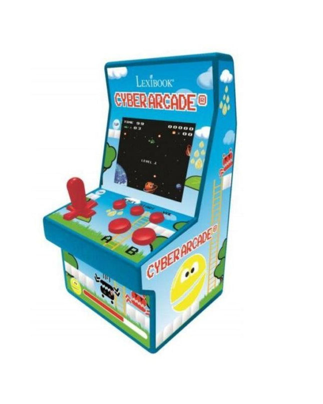 Lexibook Cyber Arcade portable game console with 200 games, featuring colorful buttons and screen for electronic toy gaming.