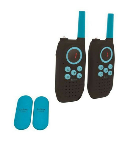 Pair of Lexibook TW42 walkie-talkies for kids, electronic toy communication devices with 5 km range, colorful design.
