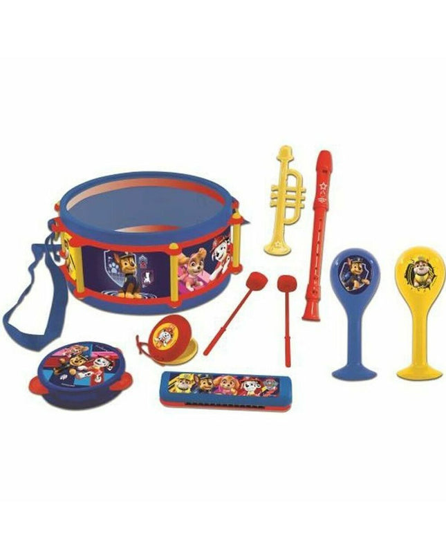 Lexibook Paw Patrol music set for kids with seven musical instruments, colorful and child-friendly toy for creative play.