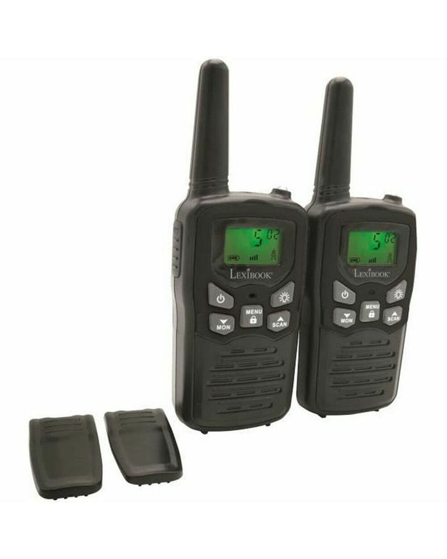 Lexibook TW58 walkie-talkie toy with colorful buttons and antenna, designed for kids' electronic toy communication.