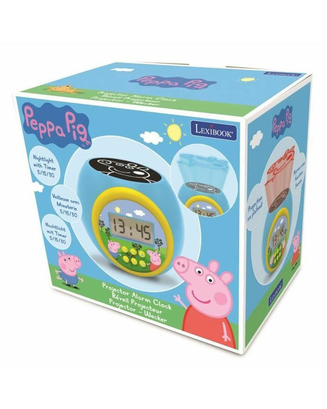 Lexibook radio alarm clock toy with digital display and colorful buttons, designed for children’s electronic play and learning.