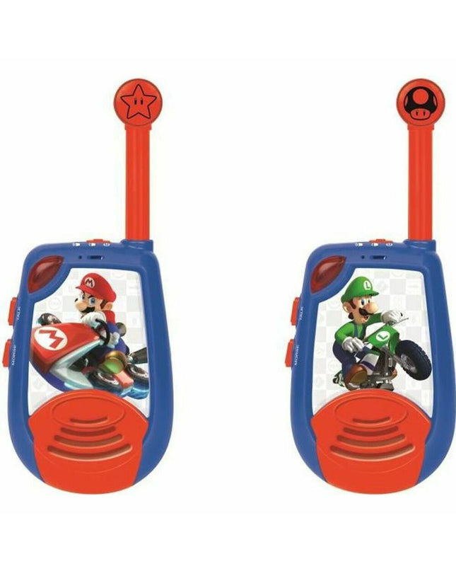 Lexibook TW25NI walkie-talkie toy with colorful buttons and antenna, designed for electronic toy communication and play.