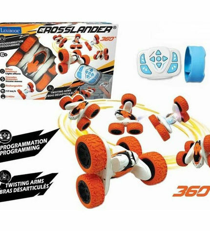 Lexibook RC20 police car remote control toy, detailed plastic vehicle with police markings and remote control handset.