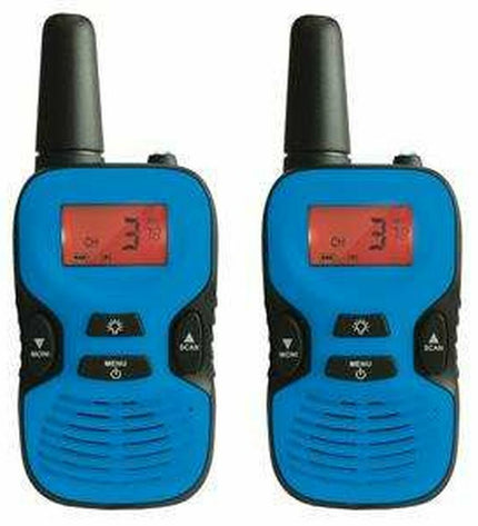 Blue Lexibook TW43 walkie-talkie for kids, electronic toy and game, with a compact design and colorful controls.