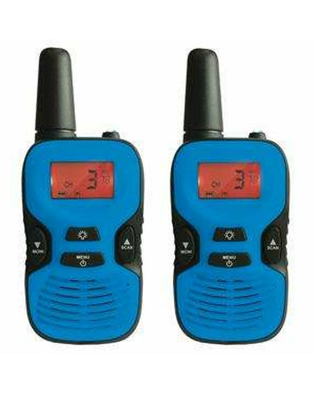 Blue Lexibook TW43 walkie-talkie for kids, electronic toy and game, with a compact design and colorful controls.