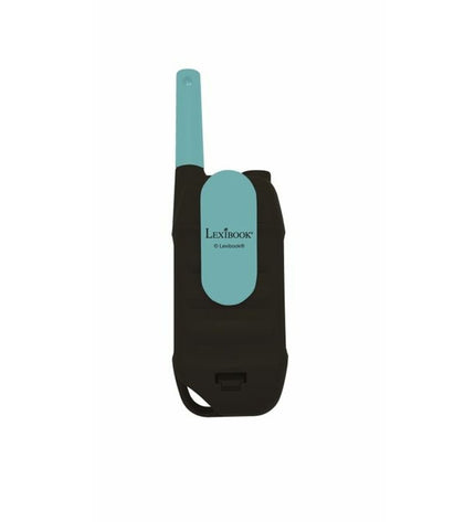 Lexibook TW43 blue walkie-talkie toy for kids, electronic communication device with buttons and antenna, suitable for children.